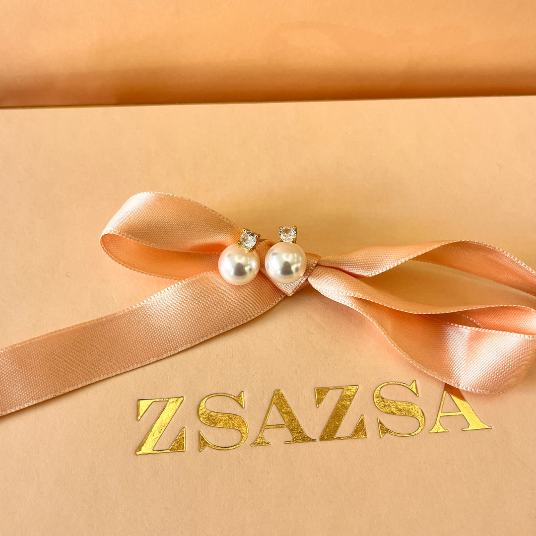 Zircone and Pearl sterling silver set