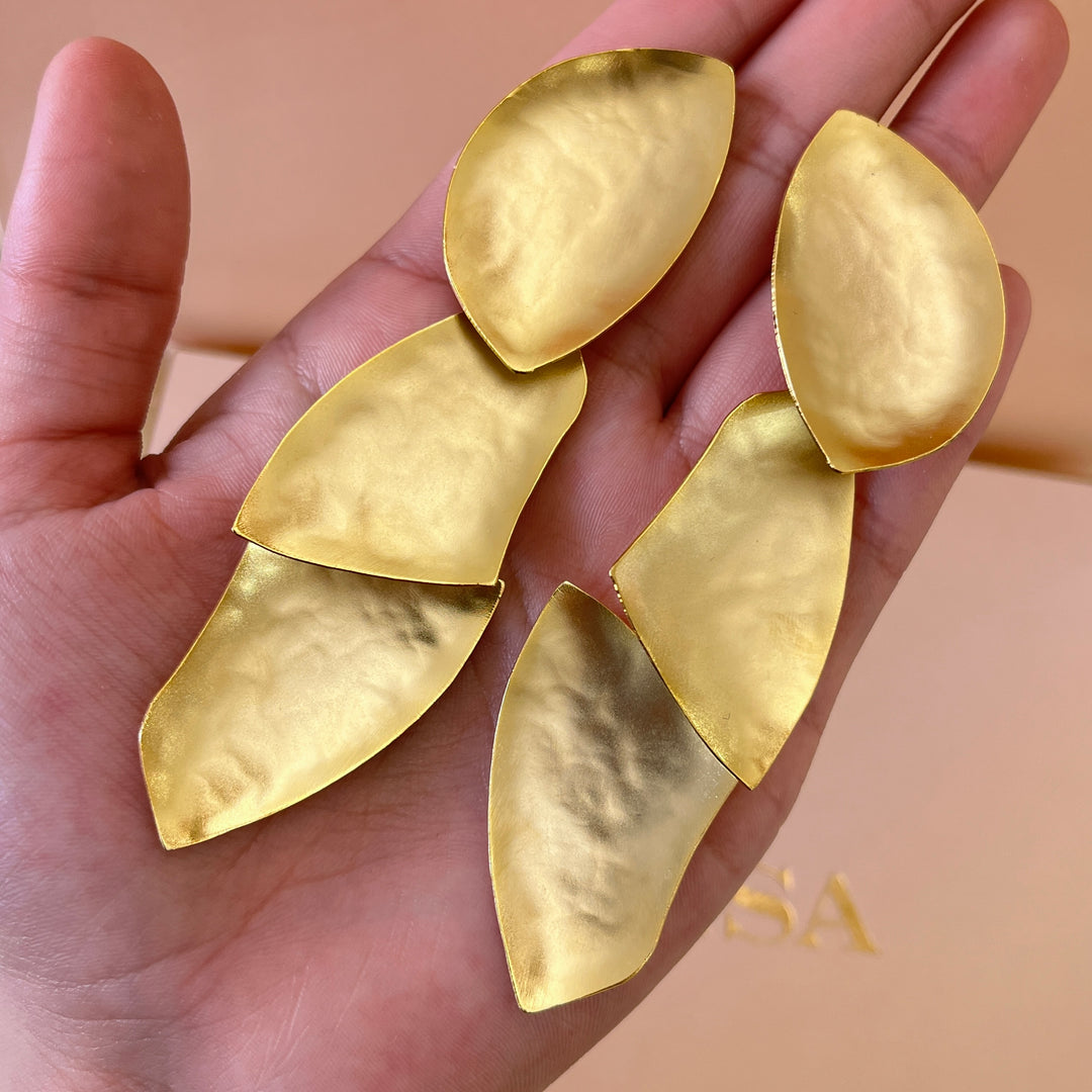 Gold handmade earrings