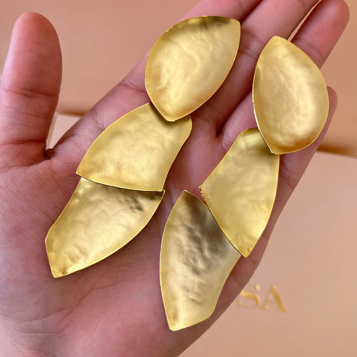 Gold handmade earrings