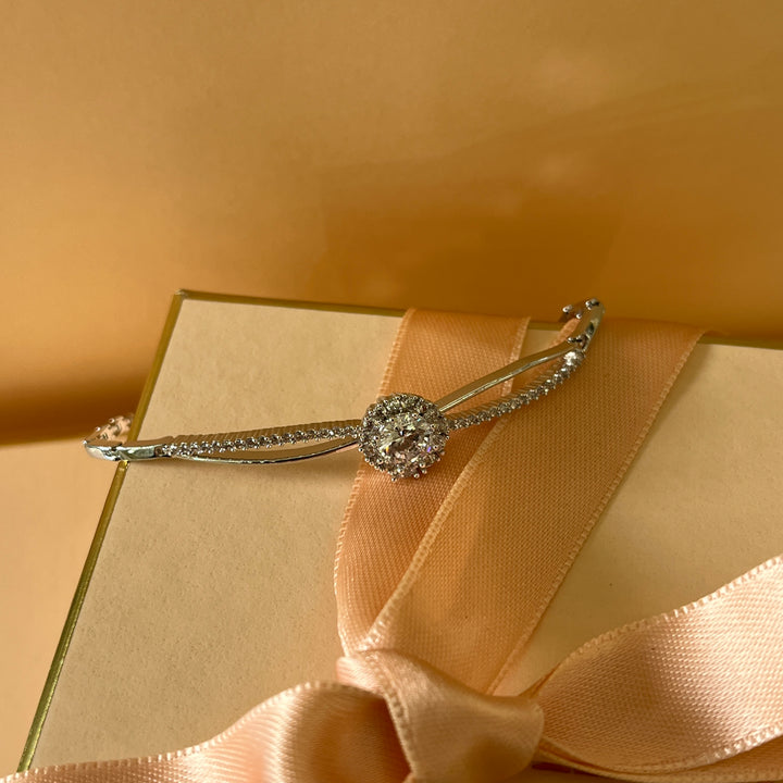 Silver zircone bracelet