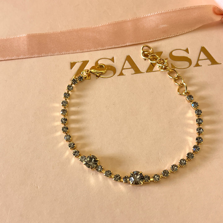 Grey preciosa crystals bracelet