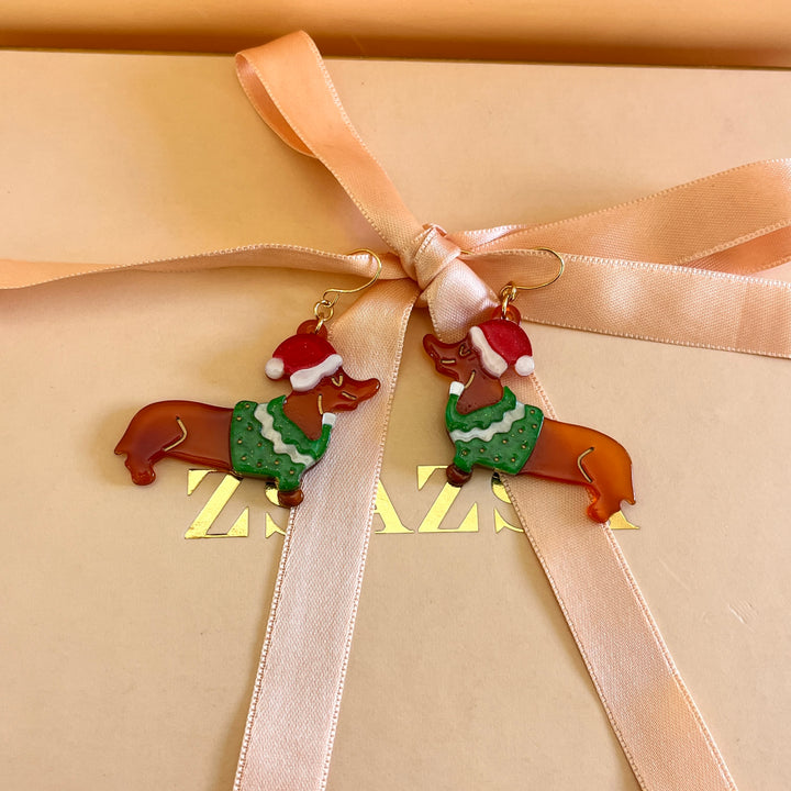 Christmas Dachshtund hooks