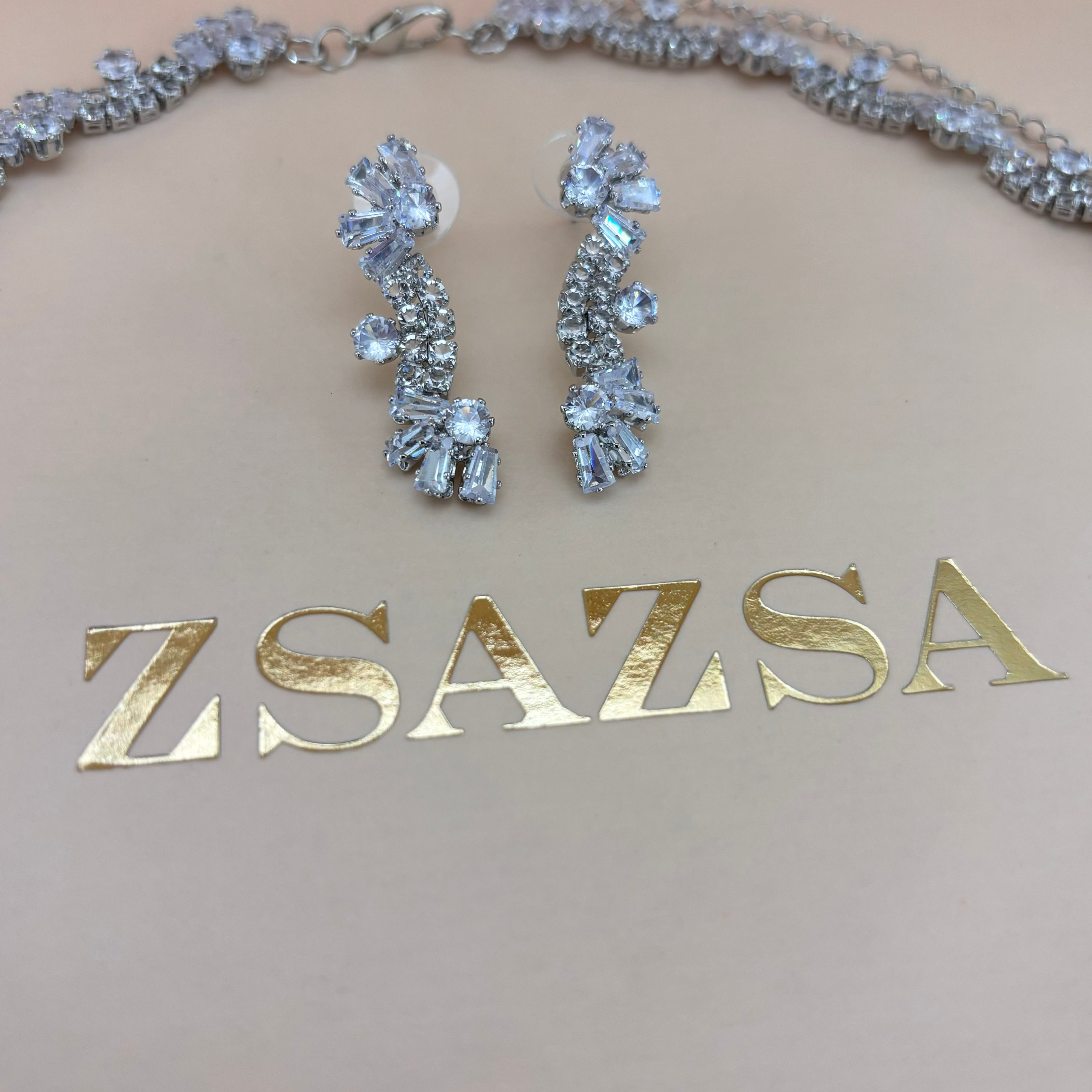 Zircone silver set