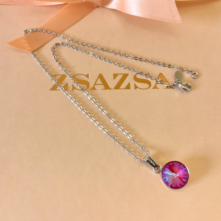 Fuchsia Swarovski crystals set