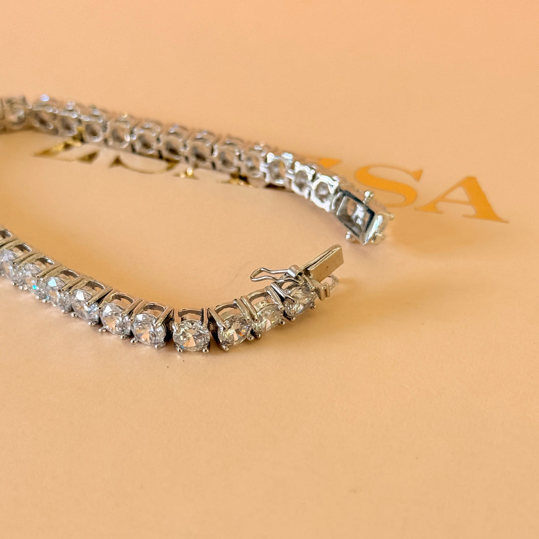 Tennis zircone silver bracelet