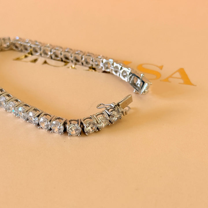 Tennis zircone silver bracelet