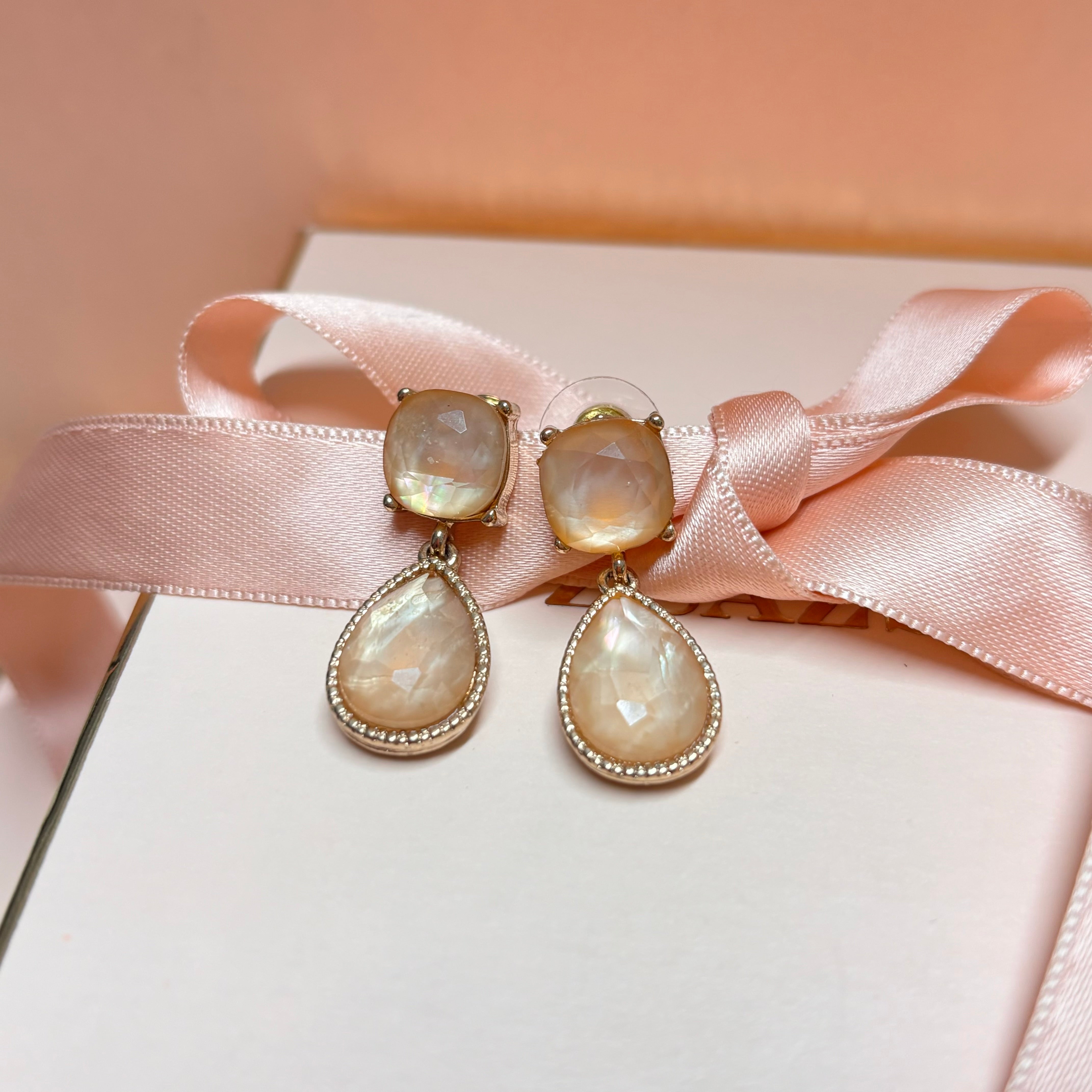 Beautiful peach earrings