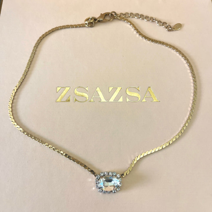 Swarovski crystals oval gold plated set