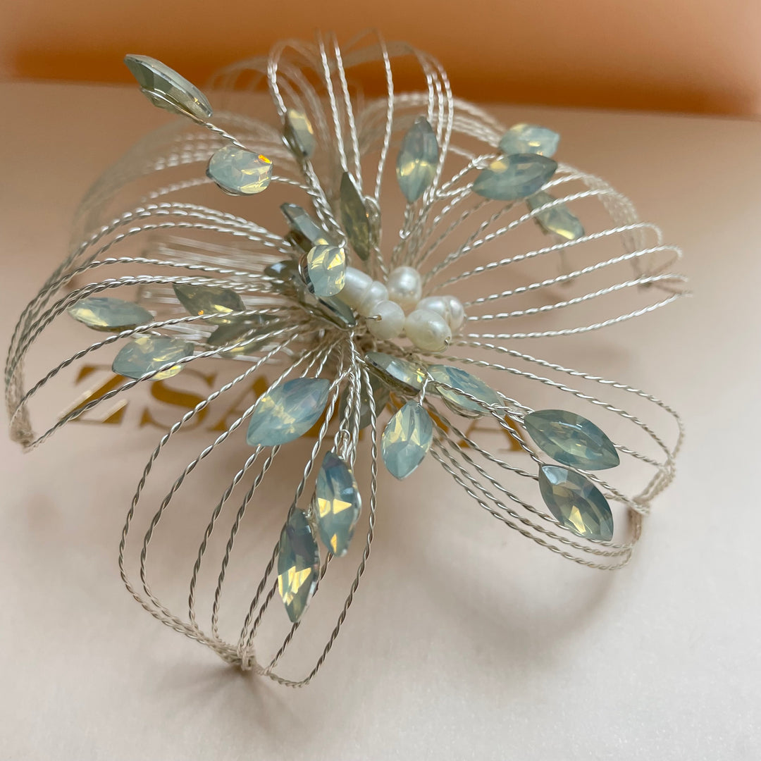 Silver and pearl Handmade comb