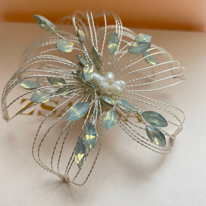 Silver and pearl Handmade comb