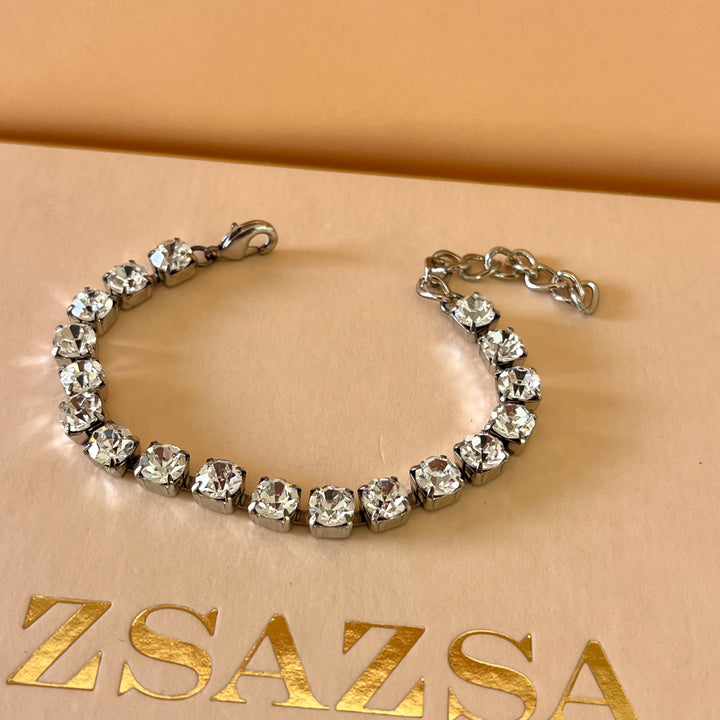 Preciosa crystals white gold plated bracelet