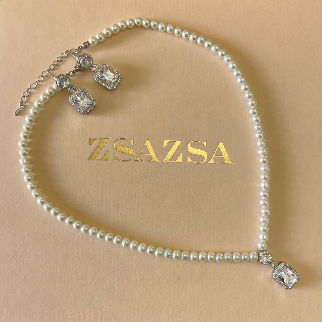 Zircone & pearls set