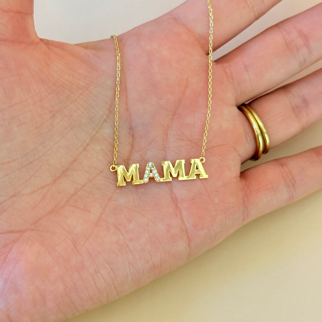 Zircone mama gold plated pendant
