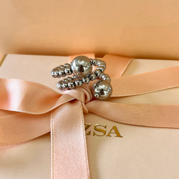 Stainless steel twisted ring
