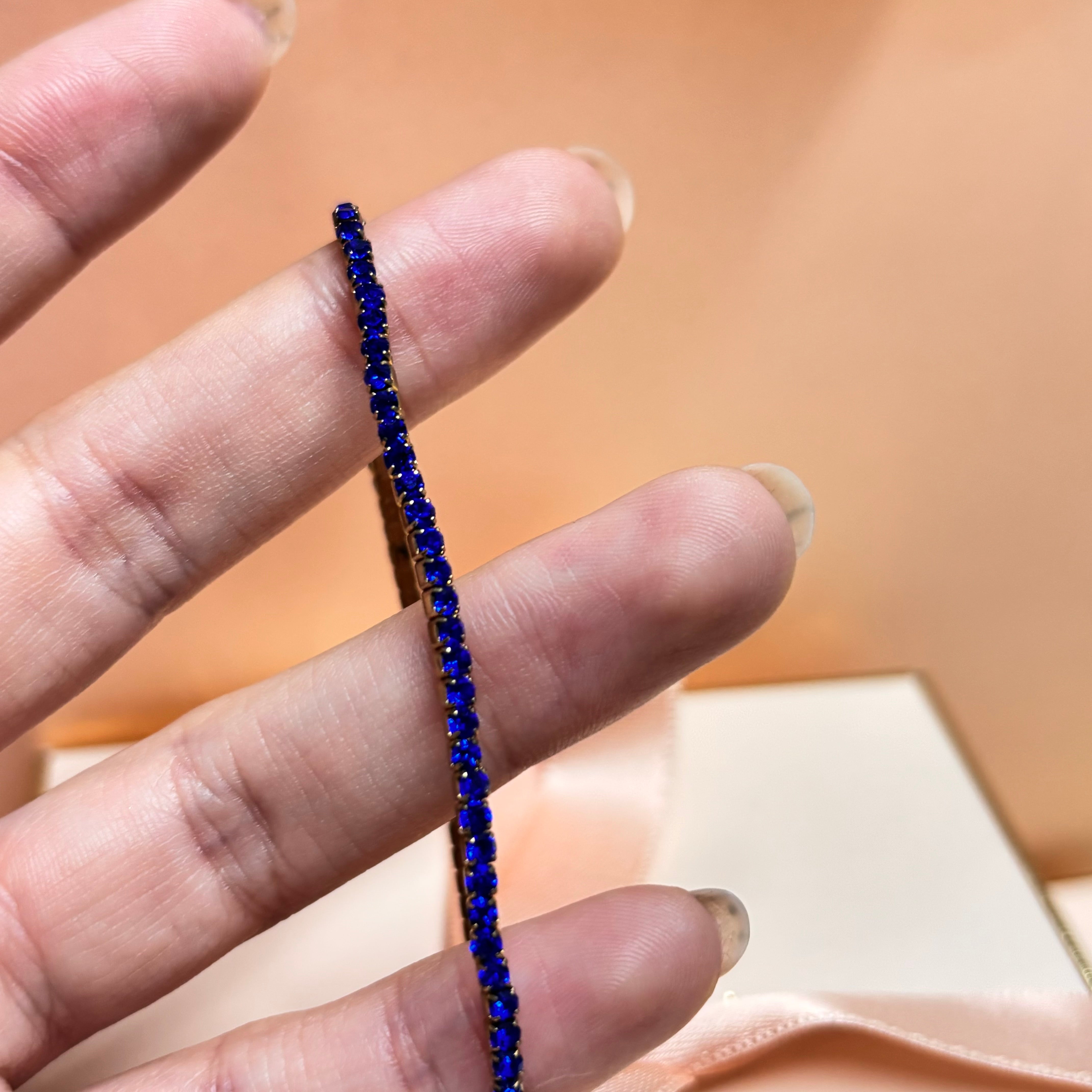 Dainty royal blue bracelet