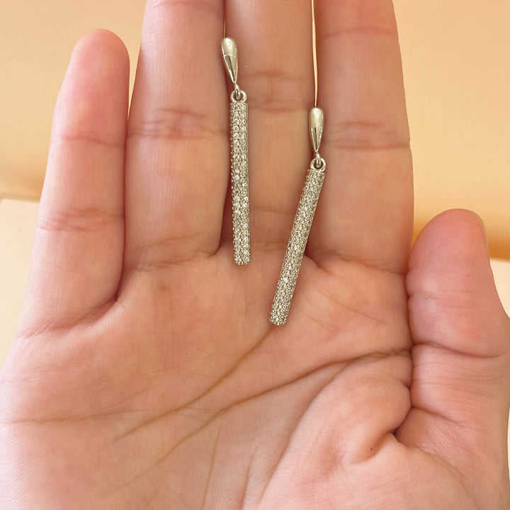 Silver zircone earrings