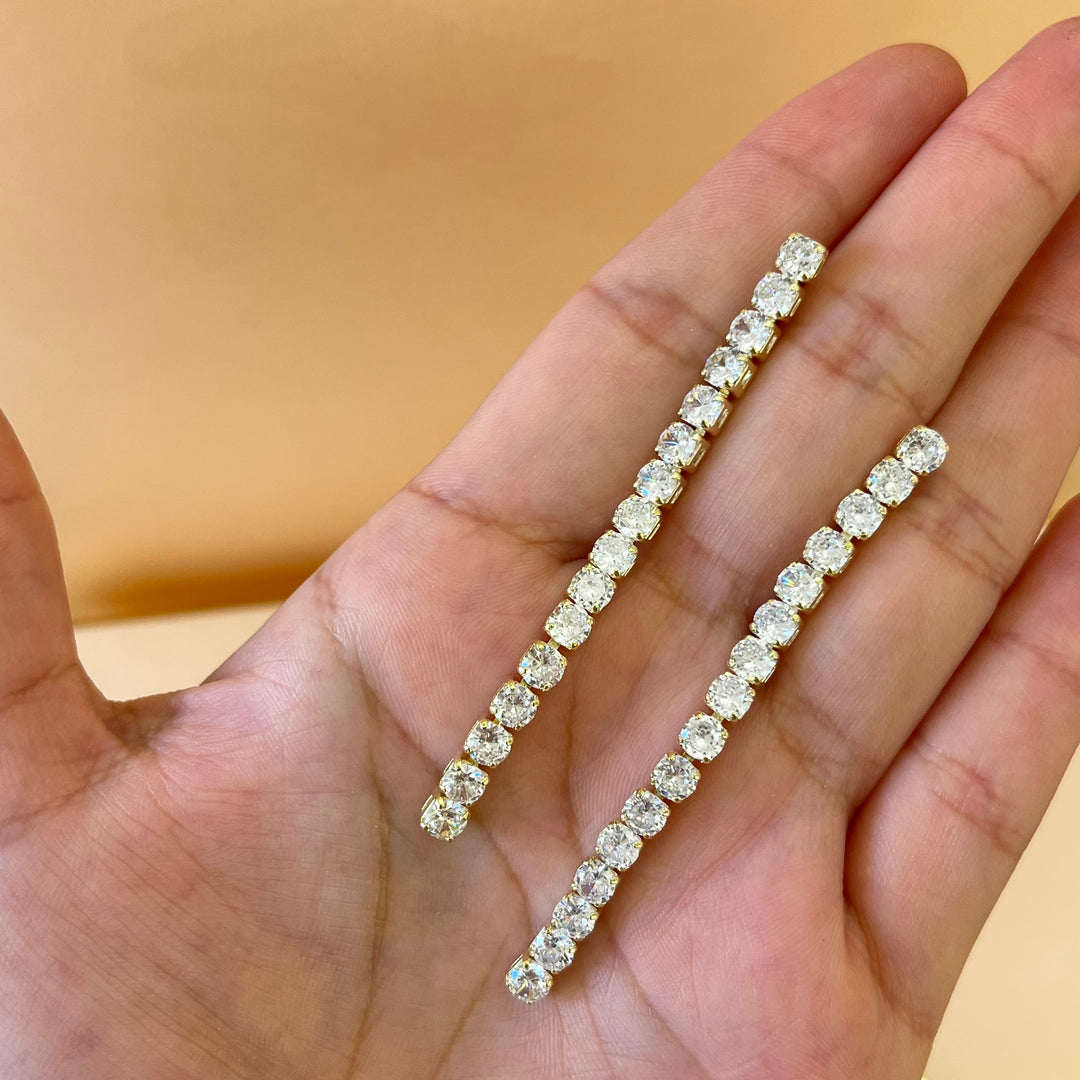 Long tennis earrings