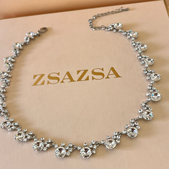 Swarovski crystal white gold plated necklace