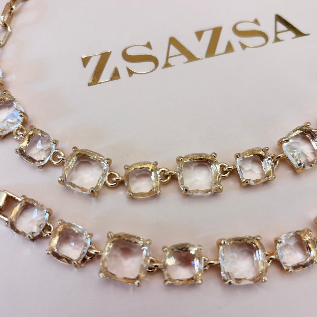 Rhinestone gold set