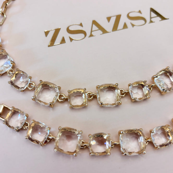 Rhinestone gold set