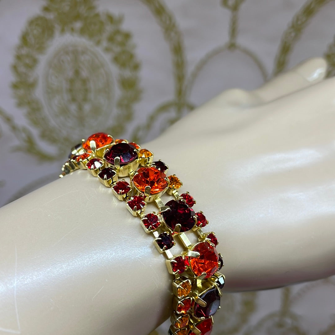 Swarovski Crystal multi red bracelet