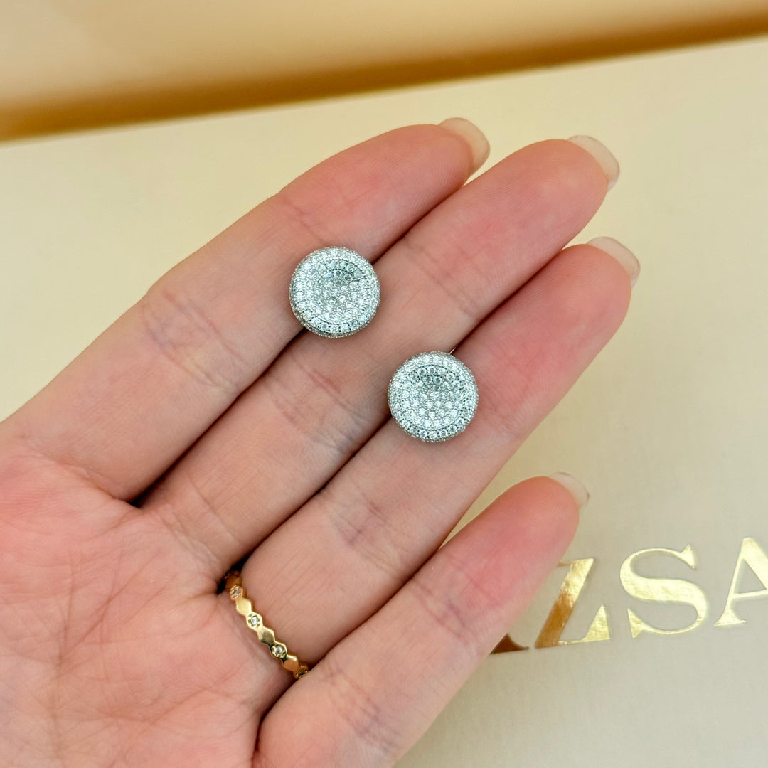 Round zircone sterling silver set