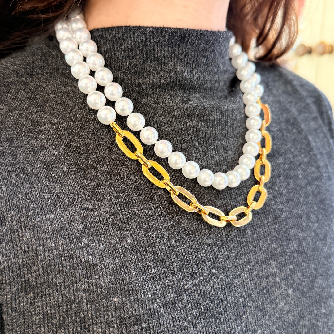 White Mallorca Pearls set