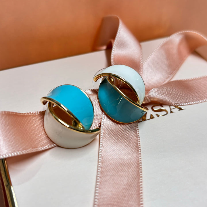 Enamel earrings