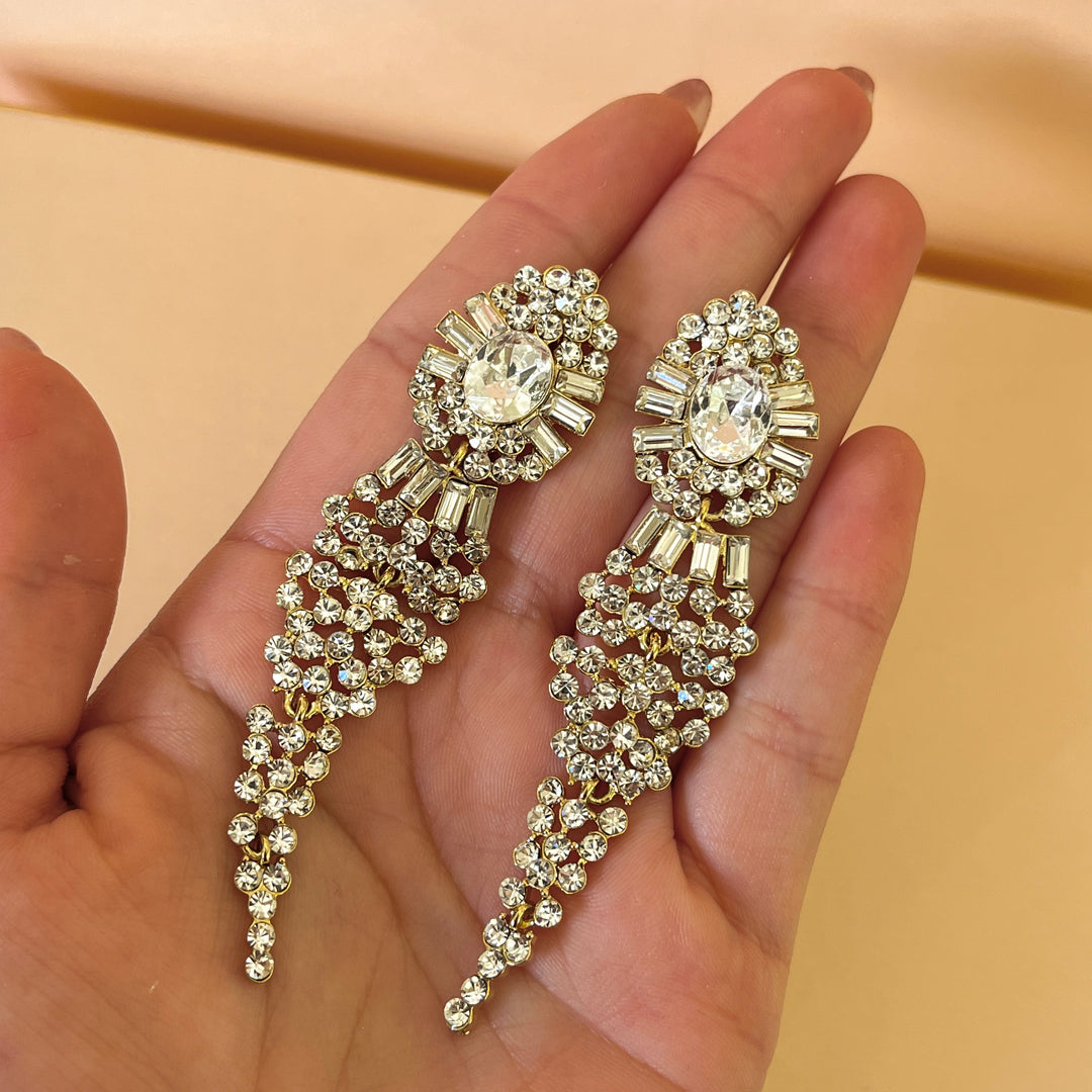 Swarovski crystals gold plated earrings