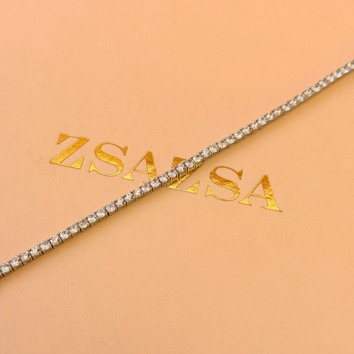 Tennis zircone sterling silver bracelet