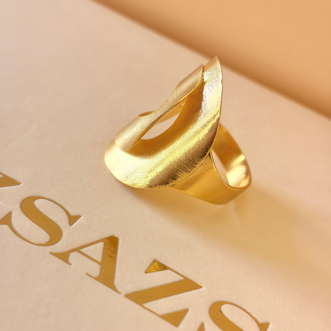 Handmade Hollow Circle Gold Ring | Gold Plated | ZsaZsa