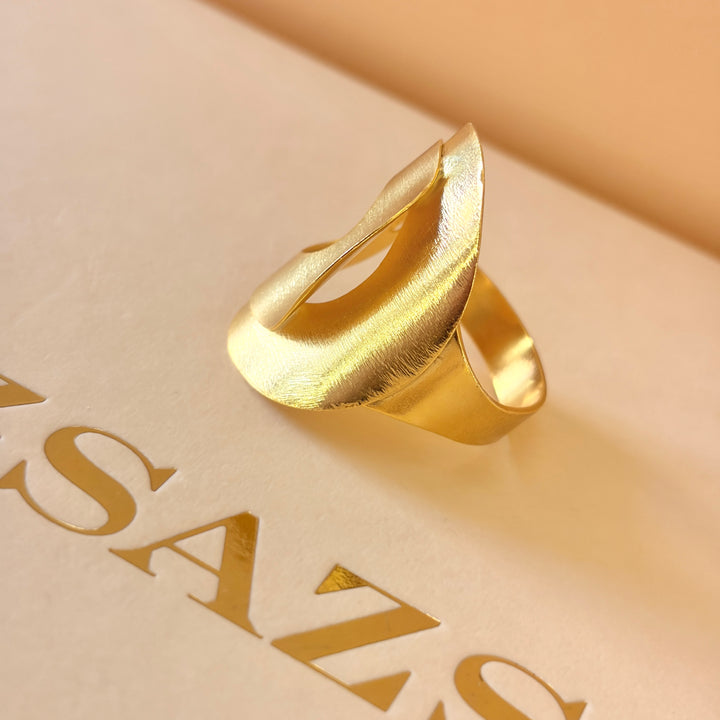 Handmade Hollow Circle Gold Ring | Gold Plated | ZsaZsa