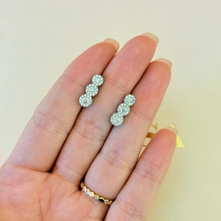 Dainty zircone sterling silver set