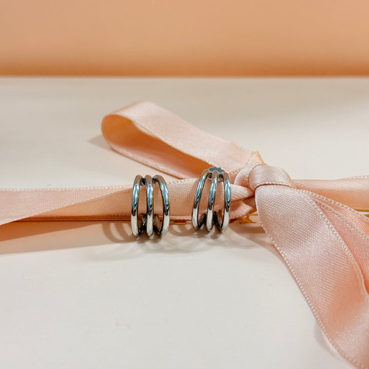 Small sterling silver hoops