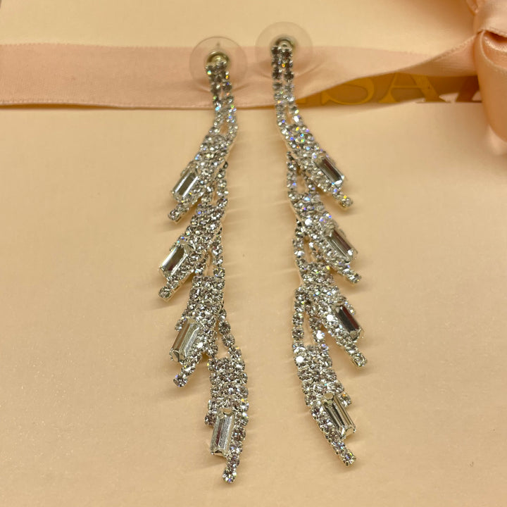 Long baguette earrings