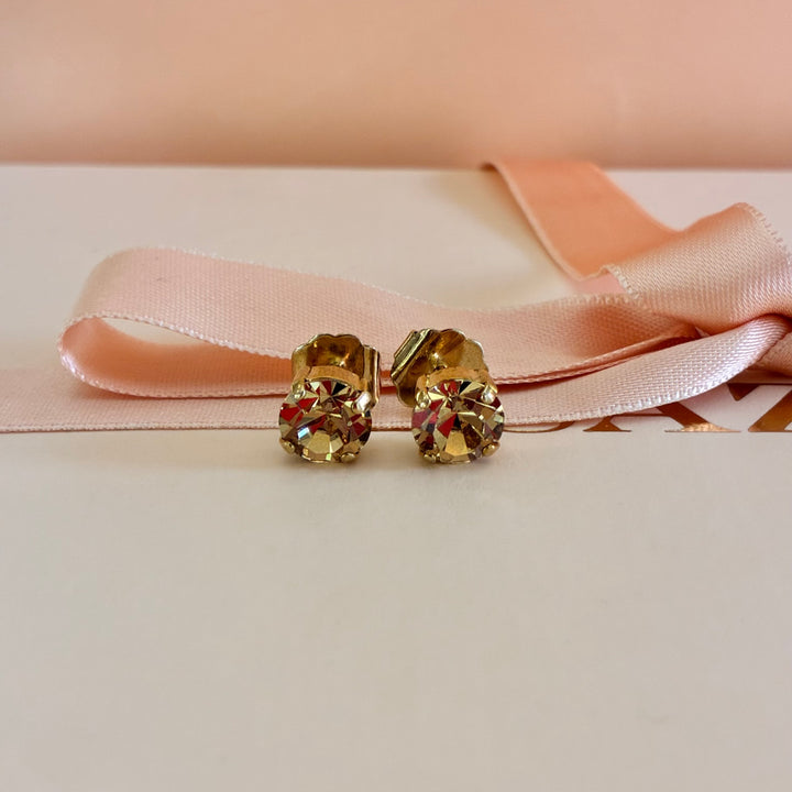 Bronze Swarovski crystals studs