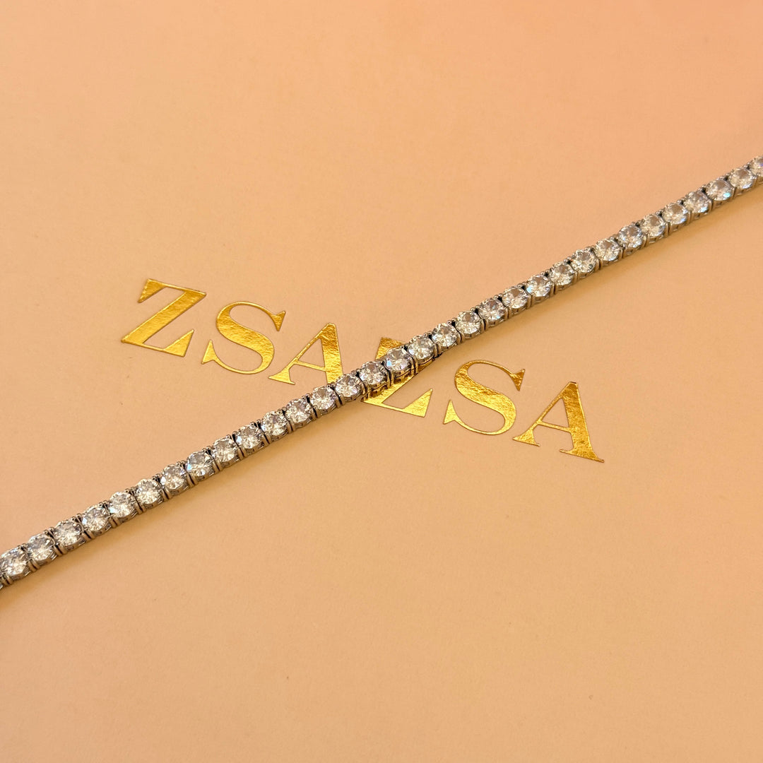Tennis zircone sterling silver bracelet
