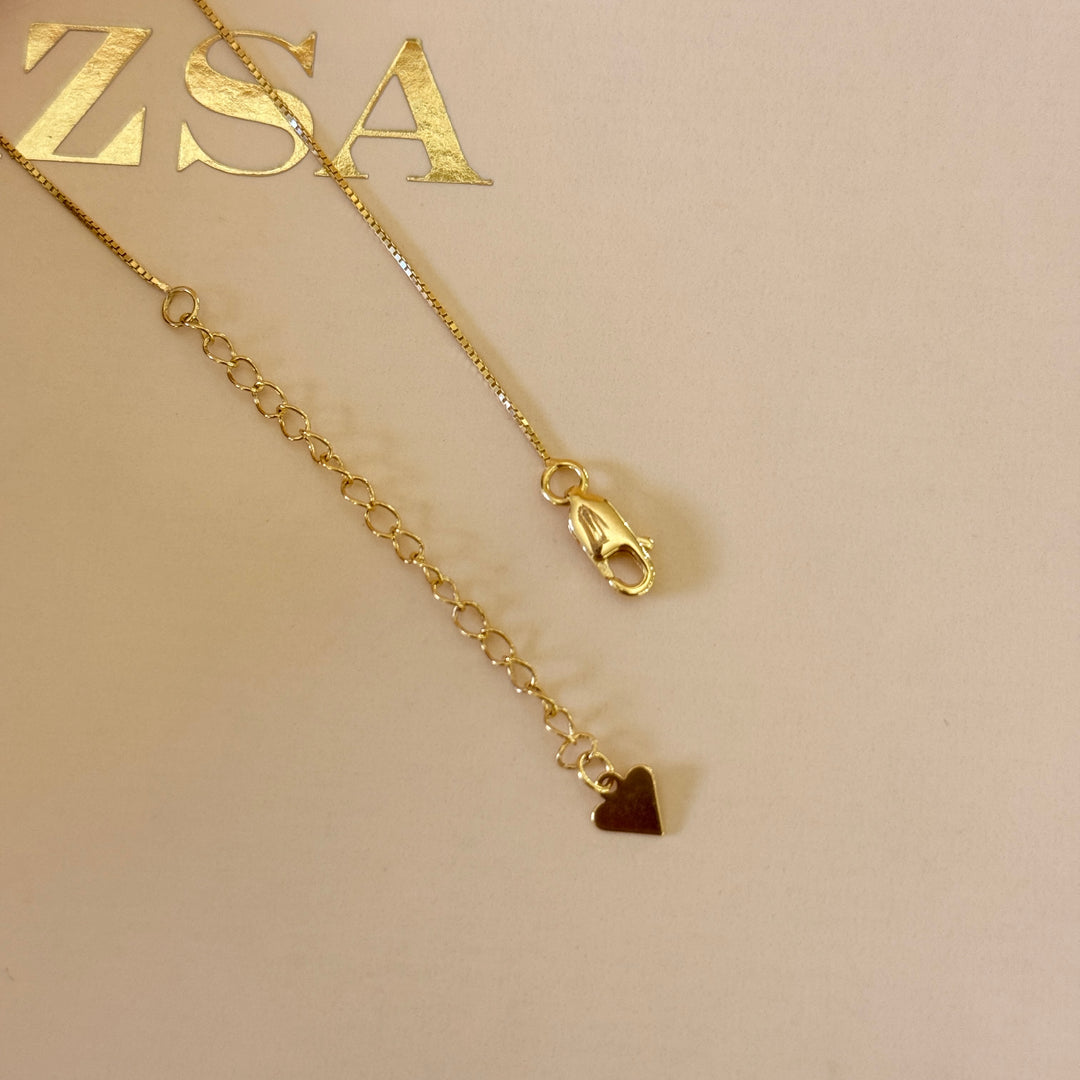 Zircone mixed shapes gold plated sterling silver necklace