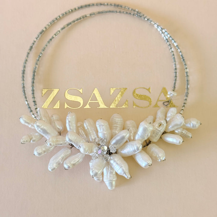 Fresh water pearls handmade choker