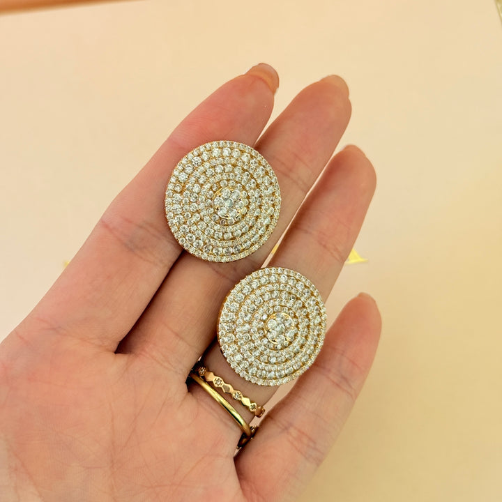 Round zircone gold plated set