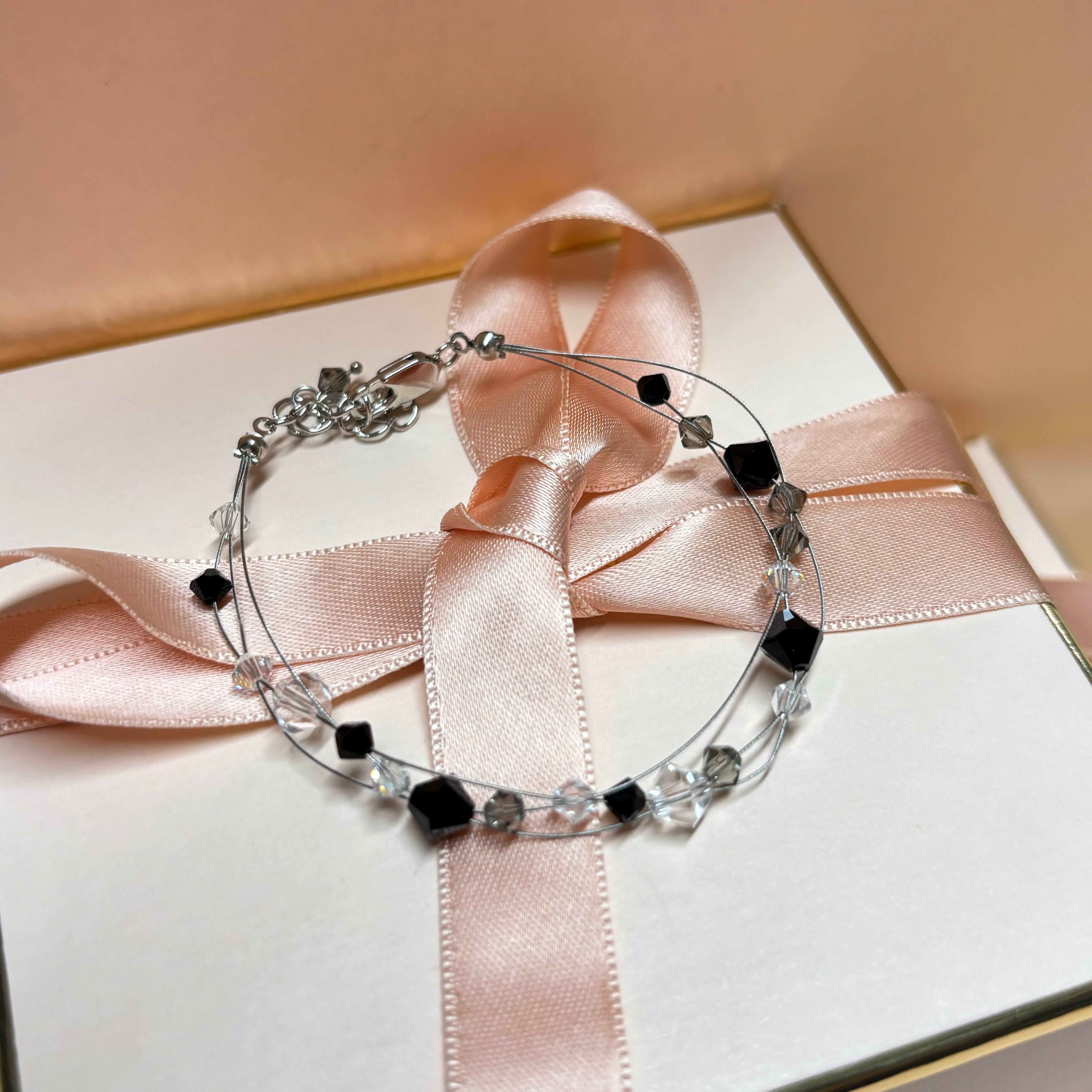 Dainty black bracelet