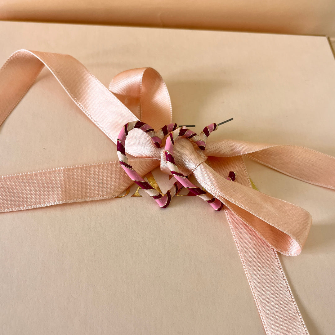 Red and pink enamel hoops