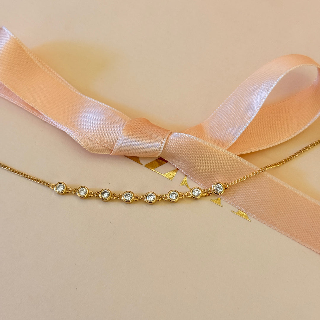 Zircone dainty gold plated bracelet