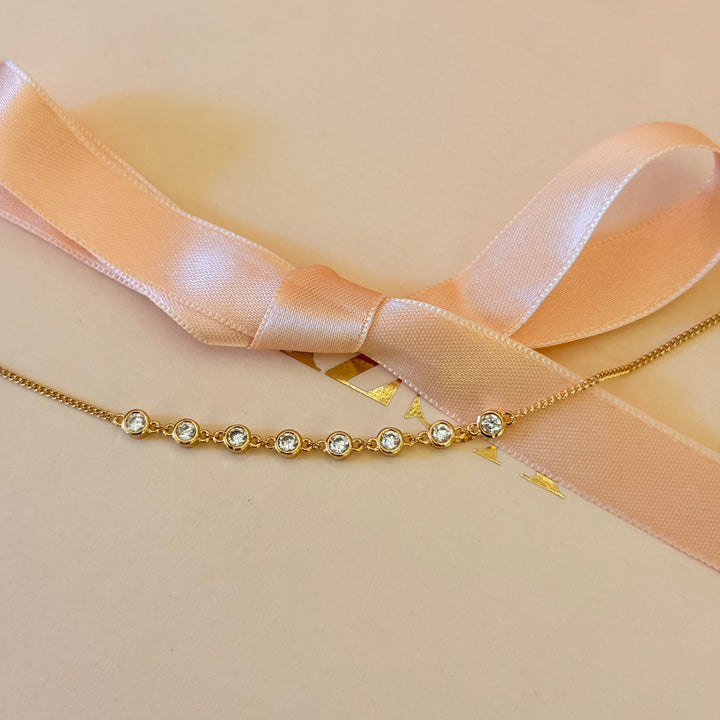 Zircone dainty gold plated bracelet