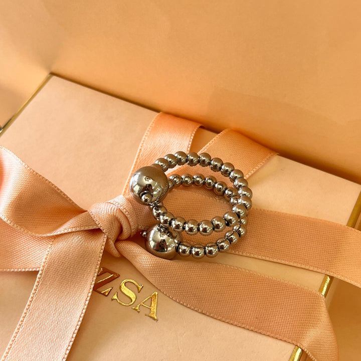 Stainless steel twisted ring
