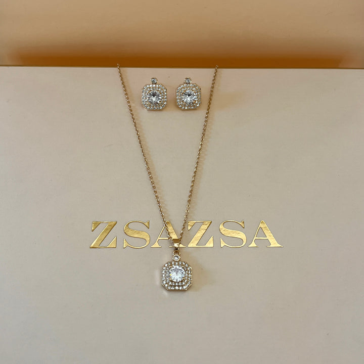 Square zircone set