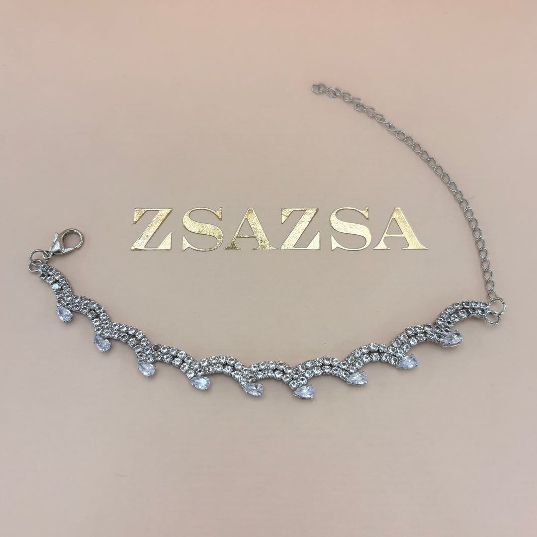Zircone silver set