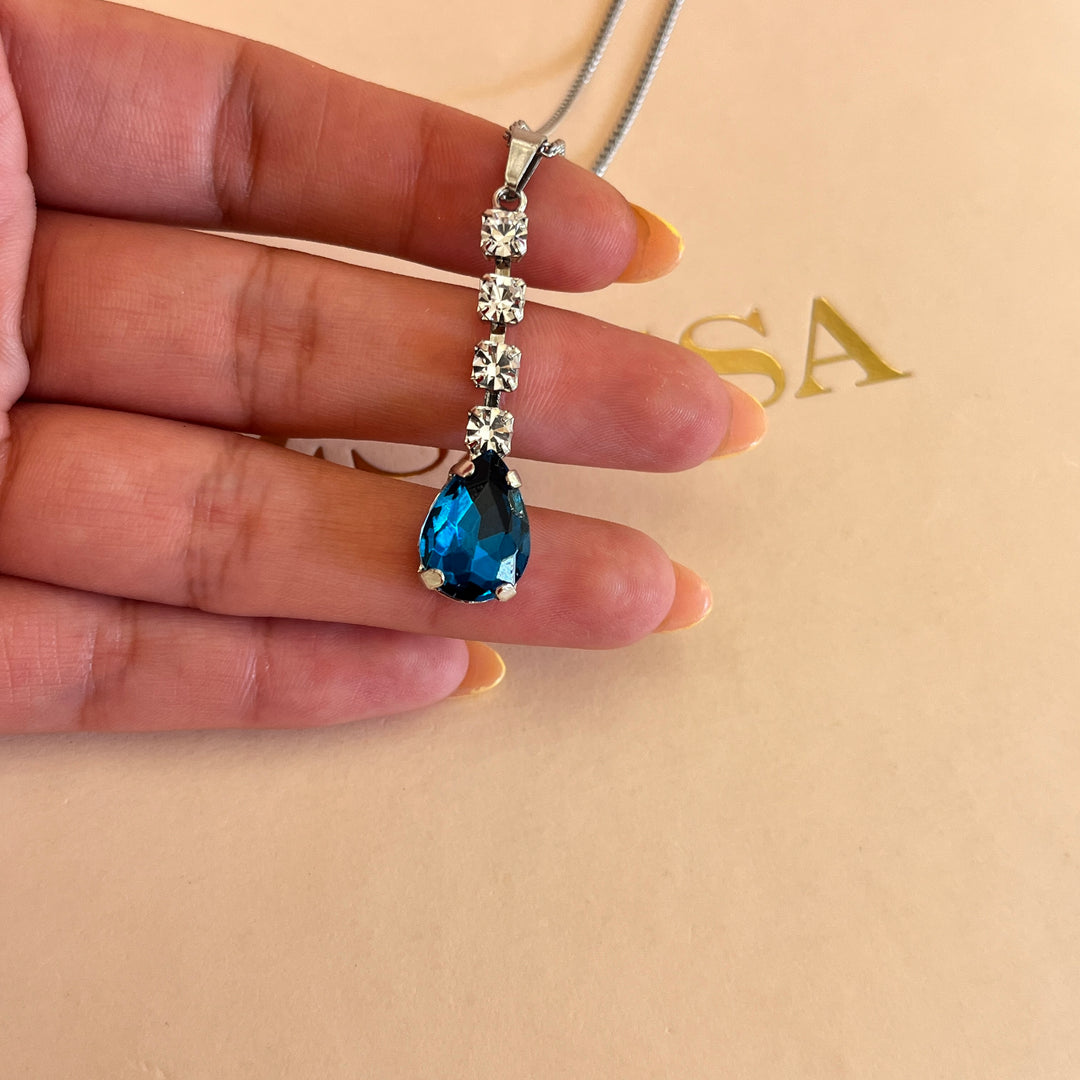 Verdemar teardrop Preciosa crystals pendant
