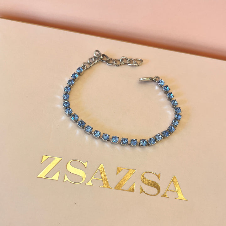 Light blue Preciosa crystals bracelet