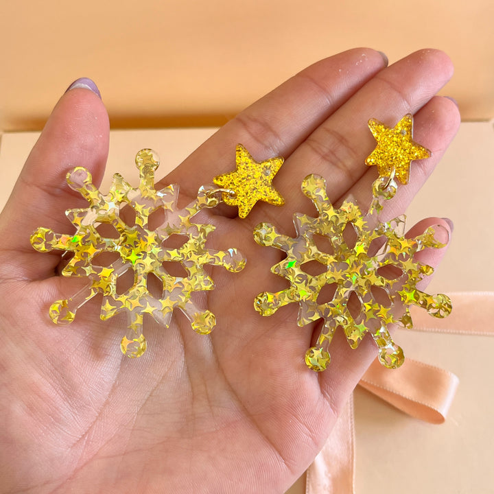 Christmas star earrings